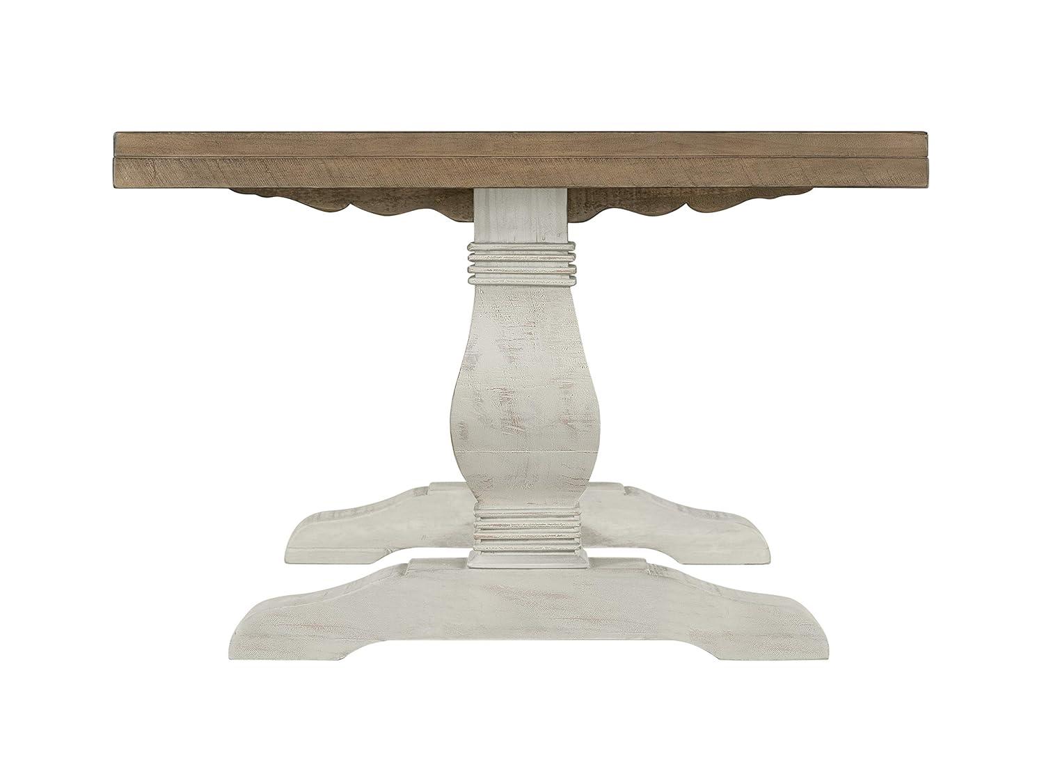 Napa Solid Wood Coffee Table White Stain and Natural Brown - Martin Svensson Home
