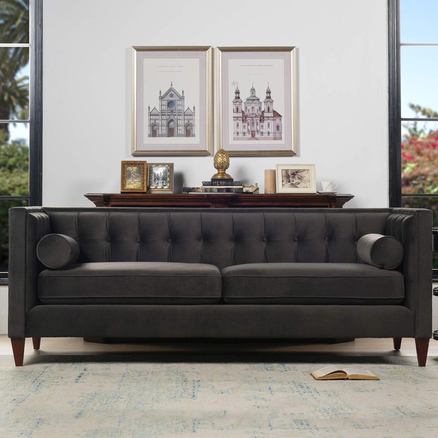 Jennifer Taylor Home Jack 84" Modern Tuxedo Tufted Sofa