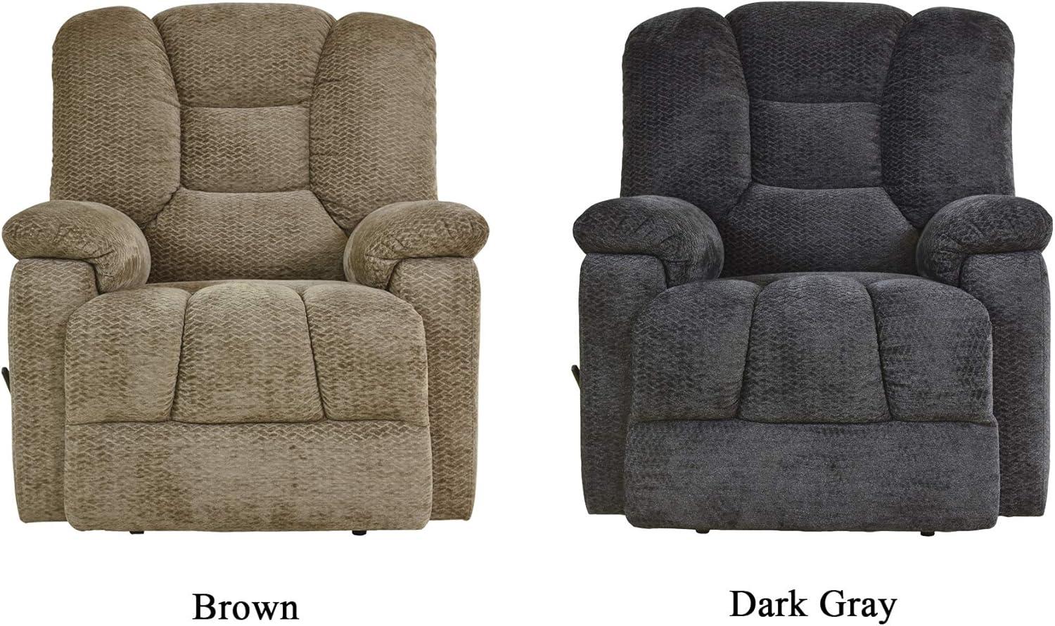 Lexicon Kaylene Chenille Recliner in Brown