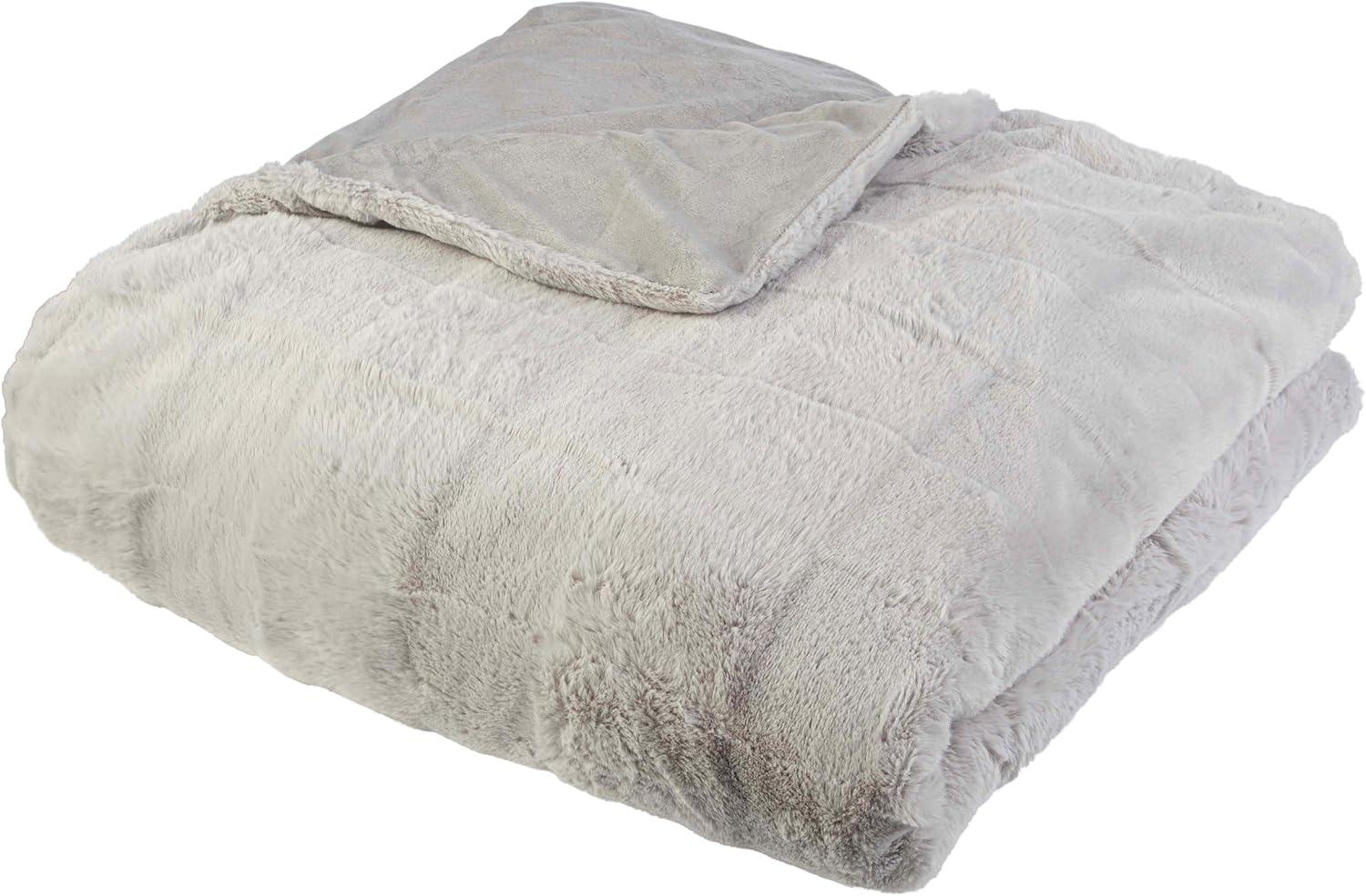 Lavish Home 60x80 Jacquard Faux Fur Blanket