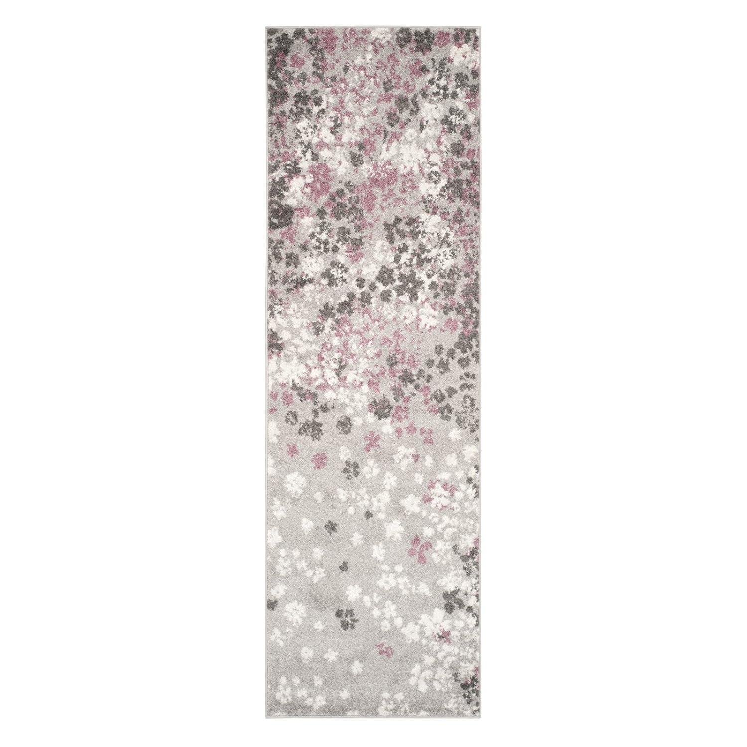 Adirondack ADR115 Machine Made Indoor Area Rug - Light Grey/Purple - 8'x8' - Safavieh