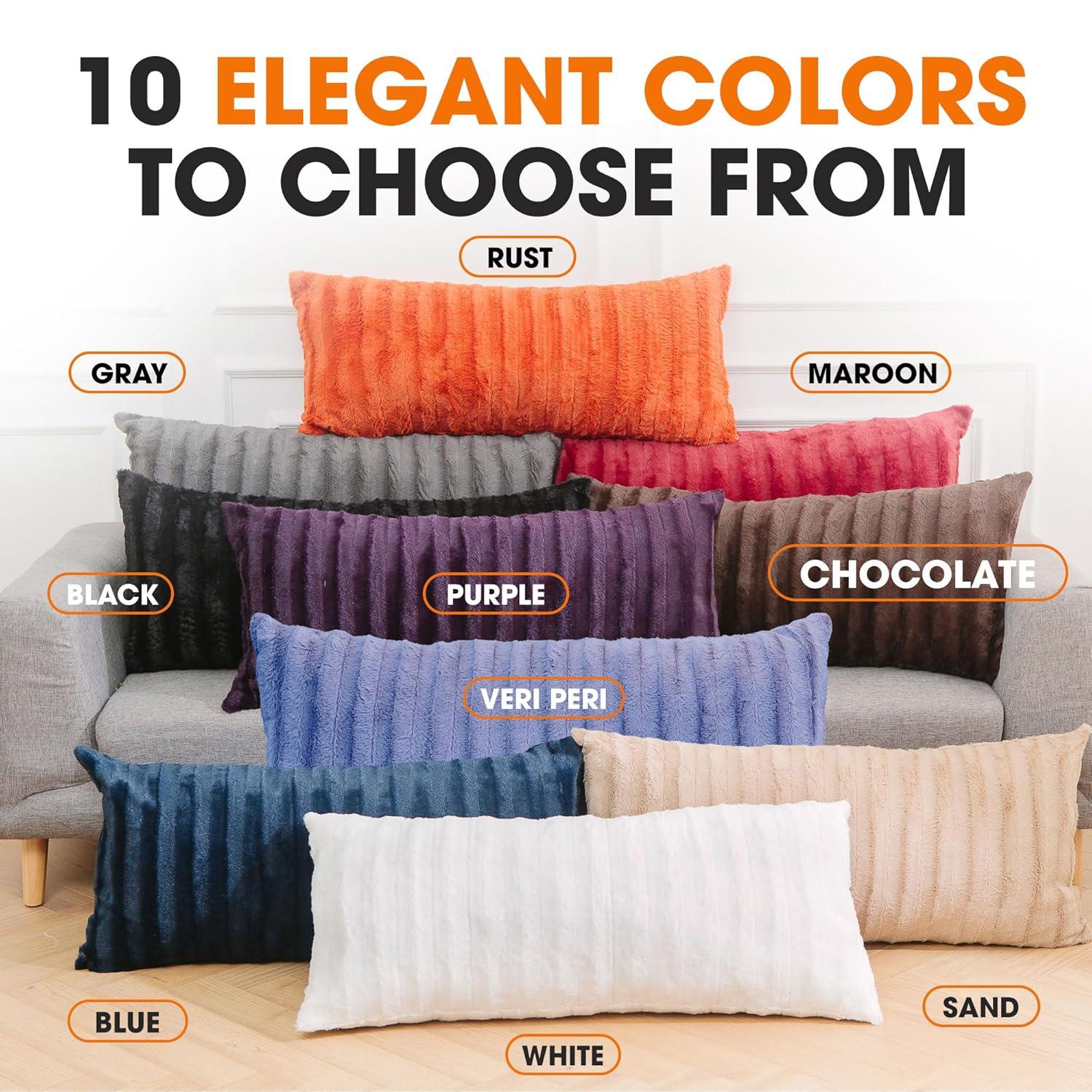 Cheer Collection Faux Fur Throw Pillow