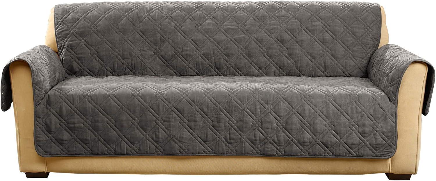 SureFit Microfiber Pet Sofa Furniture Cover in Dark Grey