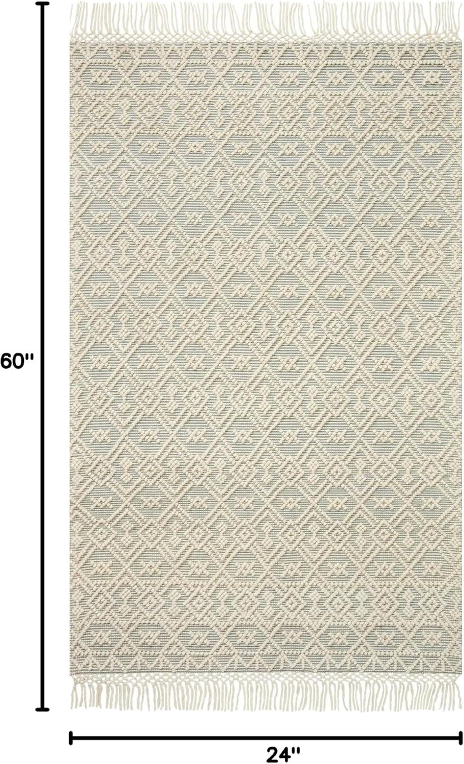 Loloi II Noelle Ivory / Blue Geometric Area Rug 2'-3" x 3'-9"