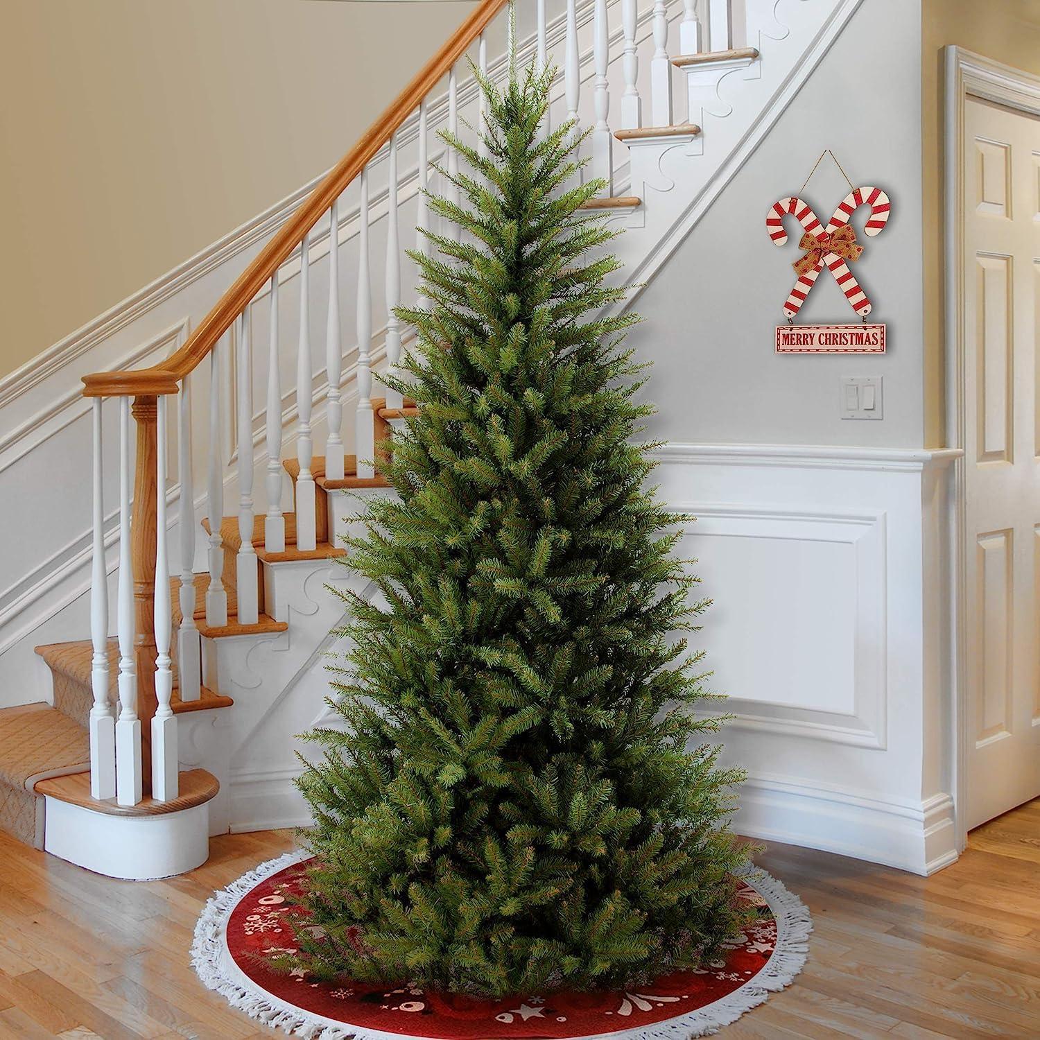 Slim Green Fir 6.5-Foot Artificial Christmas Tree with Stand