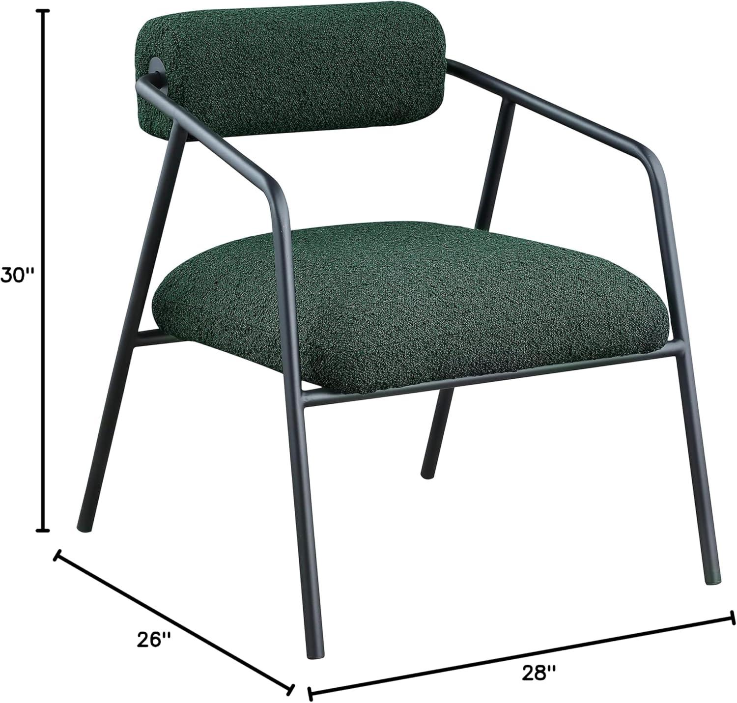 Meridian Furniture Carly Black Boucle Fabric Accent Chair