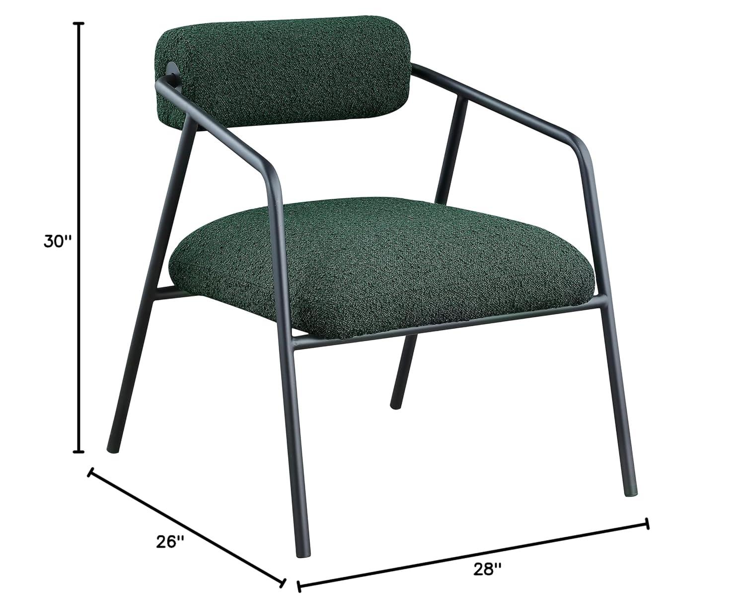 Meridian Furniture Carly Black Boucle Fabric Accent Chair