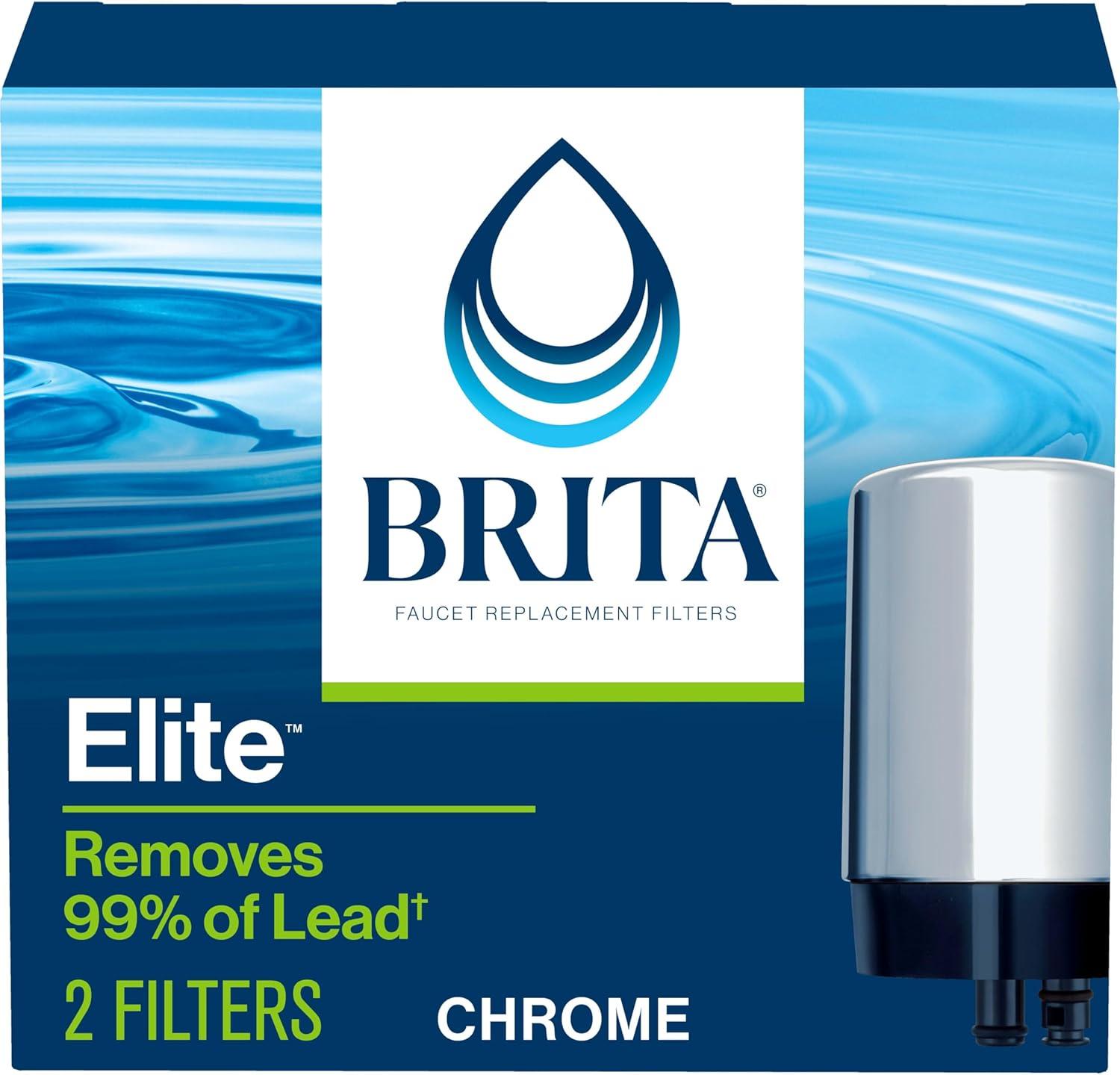 Brita Complete Tap Water Faucet Replacement Filters, 2 Count - Chrome