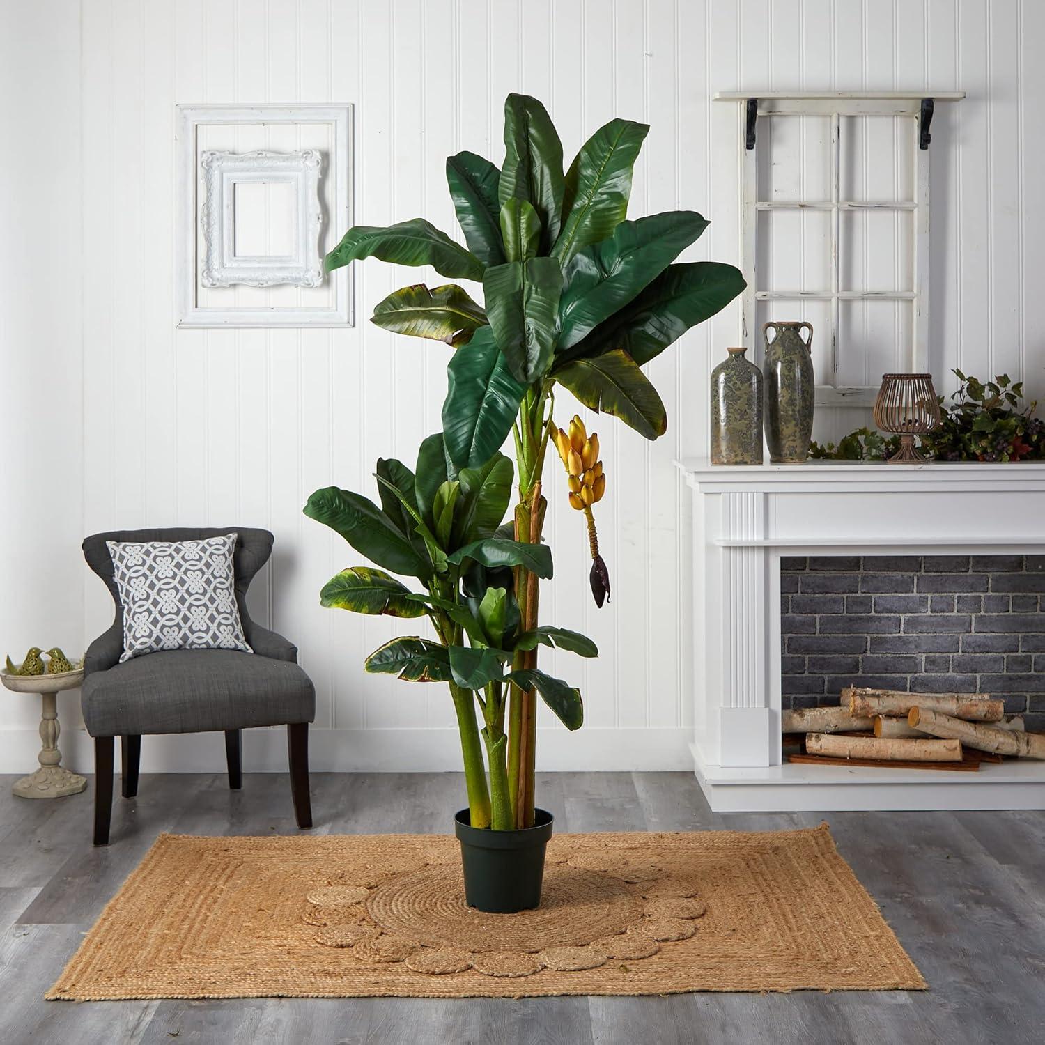 Nearly Natural 6ft. Triple Stalk Banana Artificial Tree