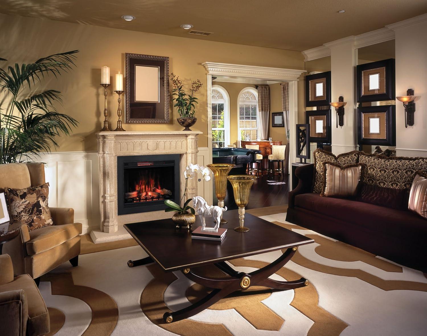 Classic Flame 33" 3D Spectrafire Plus Infrared Electric Fireplace Insert - Black, 33II042FGL