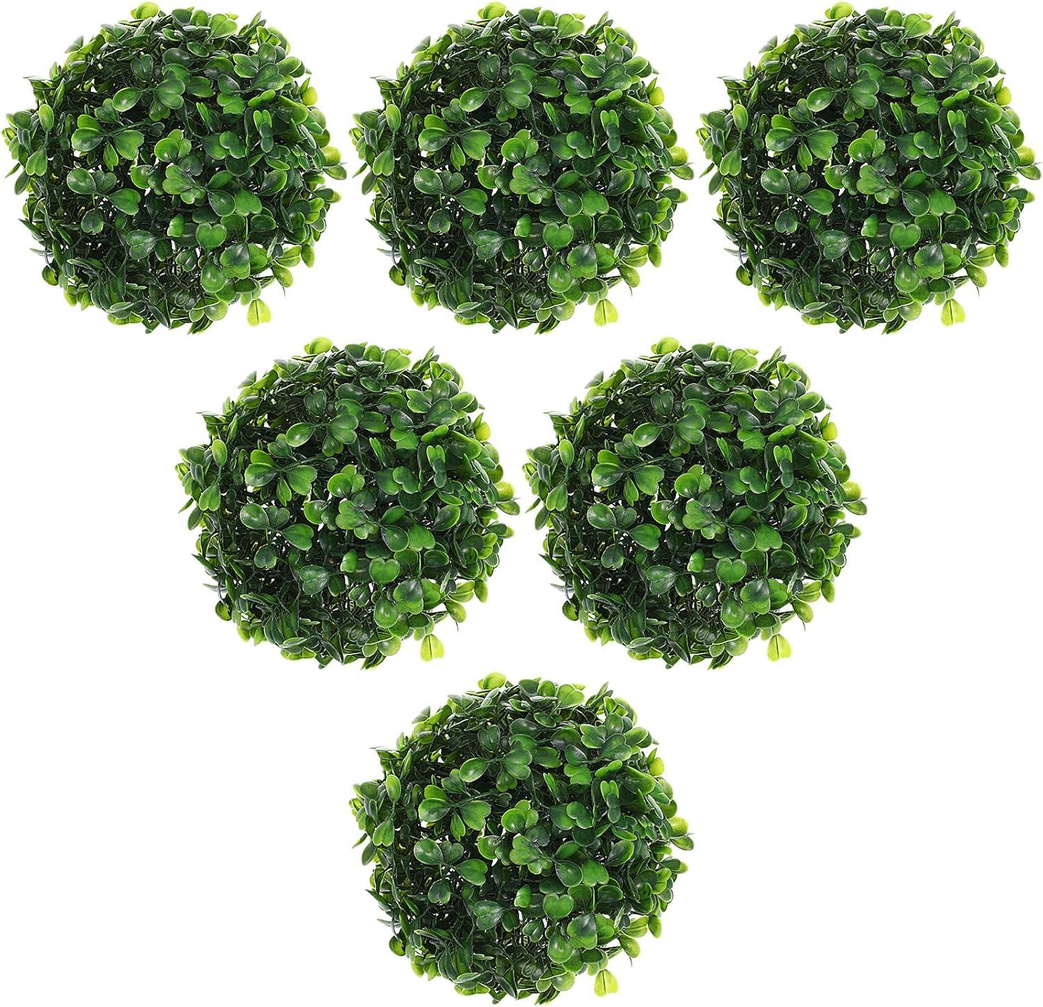 EXCEART 6pcs Topiary Artificial Boxwood Topiary Plant Topiary Tree Substitute Indoor Outdoor Wedding Decor