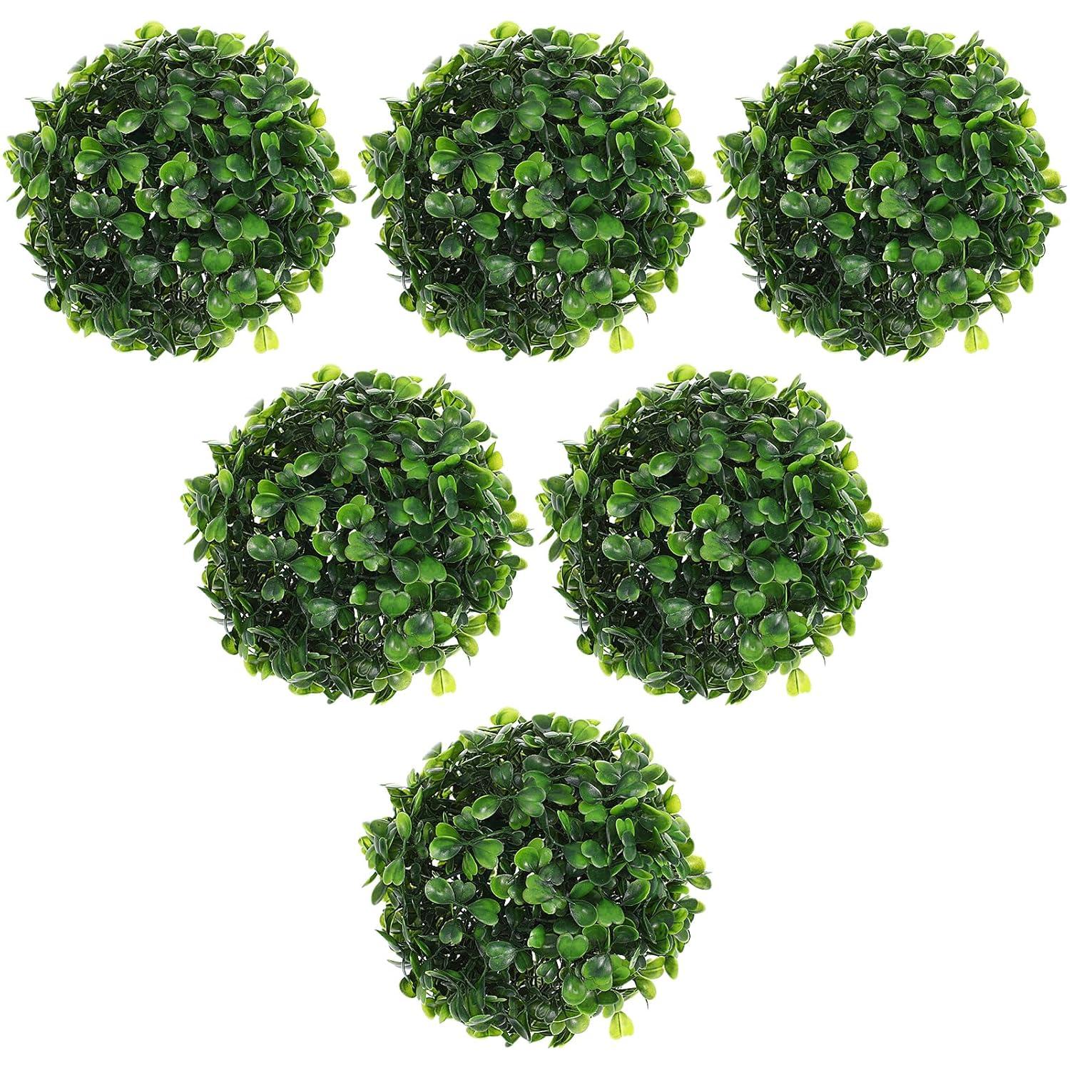 EXCEART 6pcs Topiary Artificial Boxwood Topiary Plant Topiary Tree Substitute Indoor Outdoor Wedding Decor