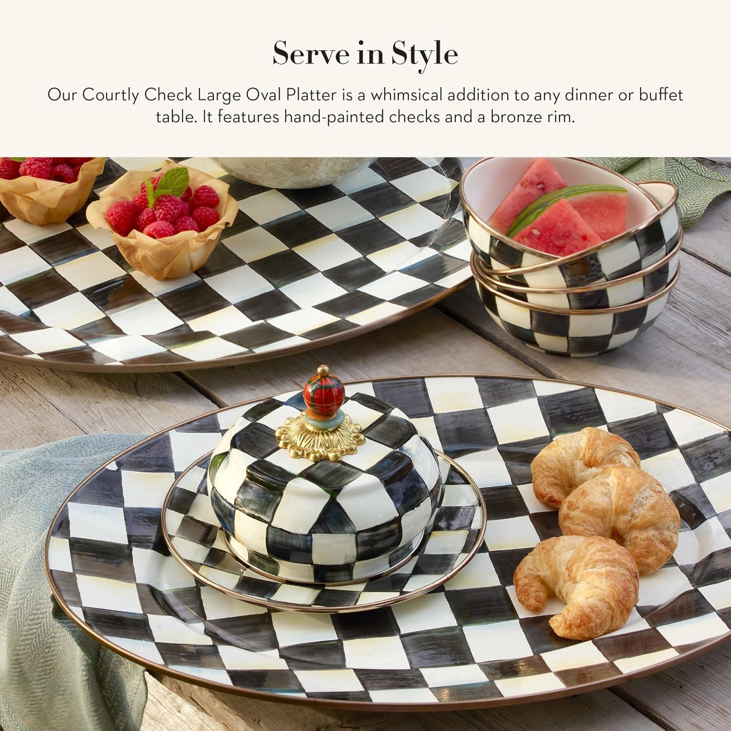 MacKenzie-Childs Sterling Check® Oval Platter