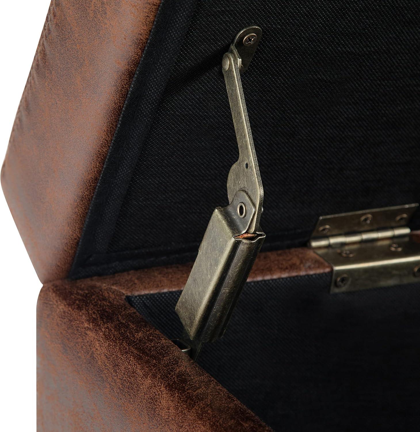 Avalon Faux Leather Ottoman