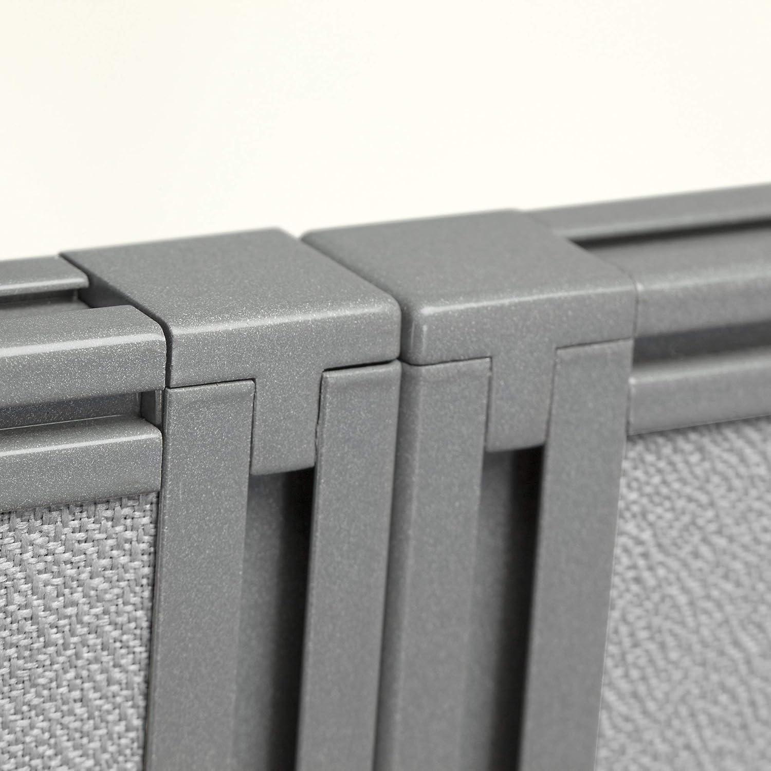 Bush Business Furniture Easy Office L-Shaped 4 Person Cubicle with Cable Management