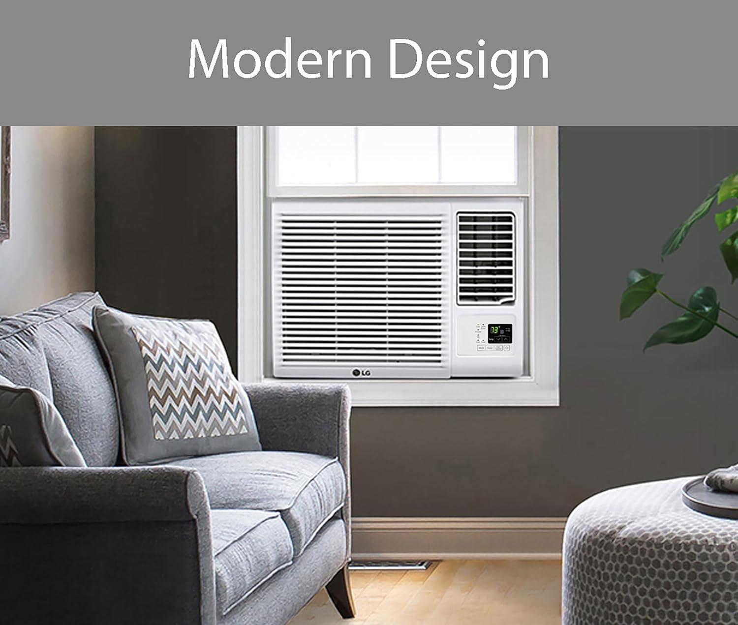 LG 18,000 BTU 230V Window-Mounted Air Conditioner with 12,000 BTU Supplemental Heat Function