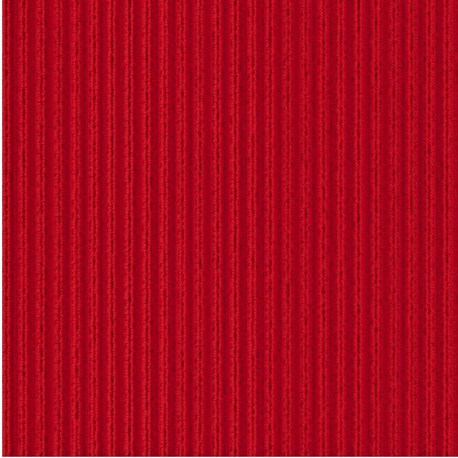 Ottomanson Hallway Runner Waterproof Non-Slip Rubberback 2x6 Indoor/Outdoor Utility Rug, 2' x 6', Red