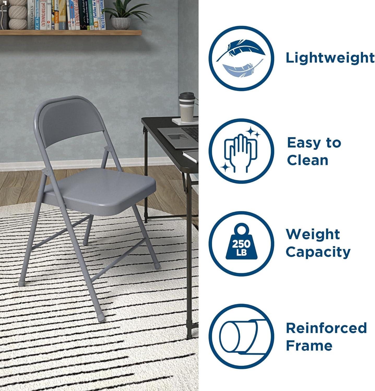 COSCO SmartFold All-Steel Folding Chair