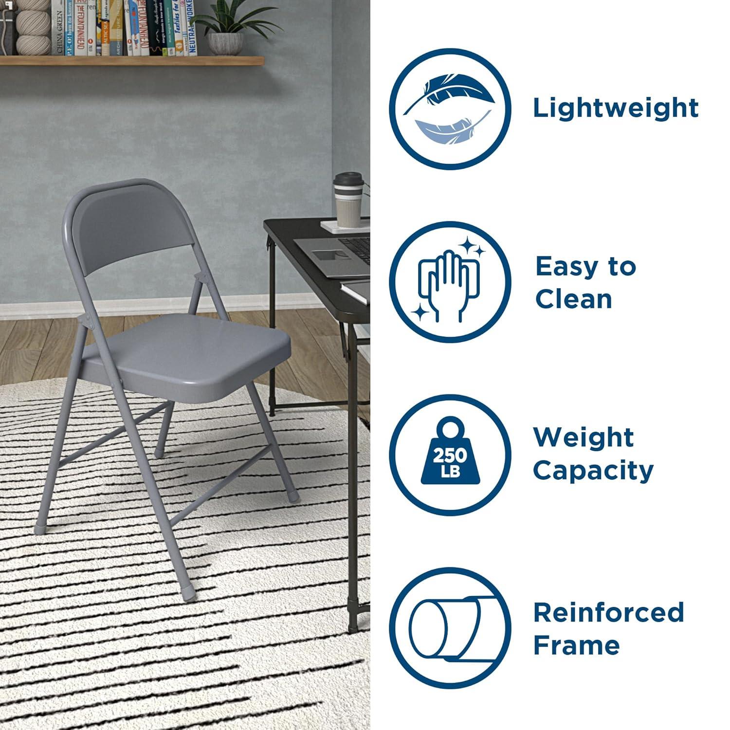 COSCO SmartFold All-Steel Folding Chair