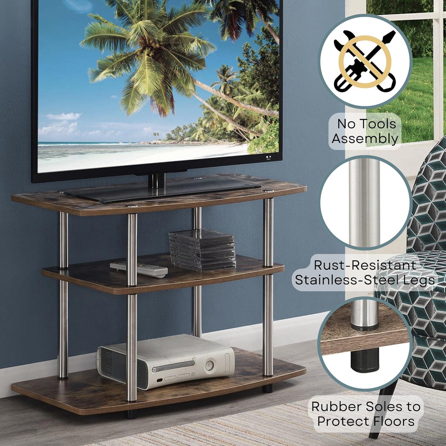 Convenience Concepts Designs2Go 3 Tier TV Stand Multiple Finishes