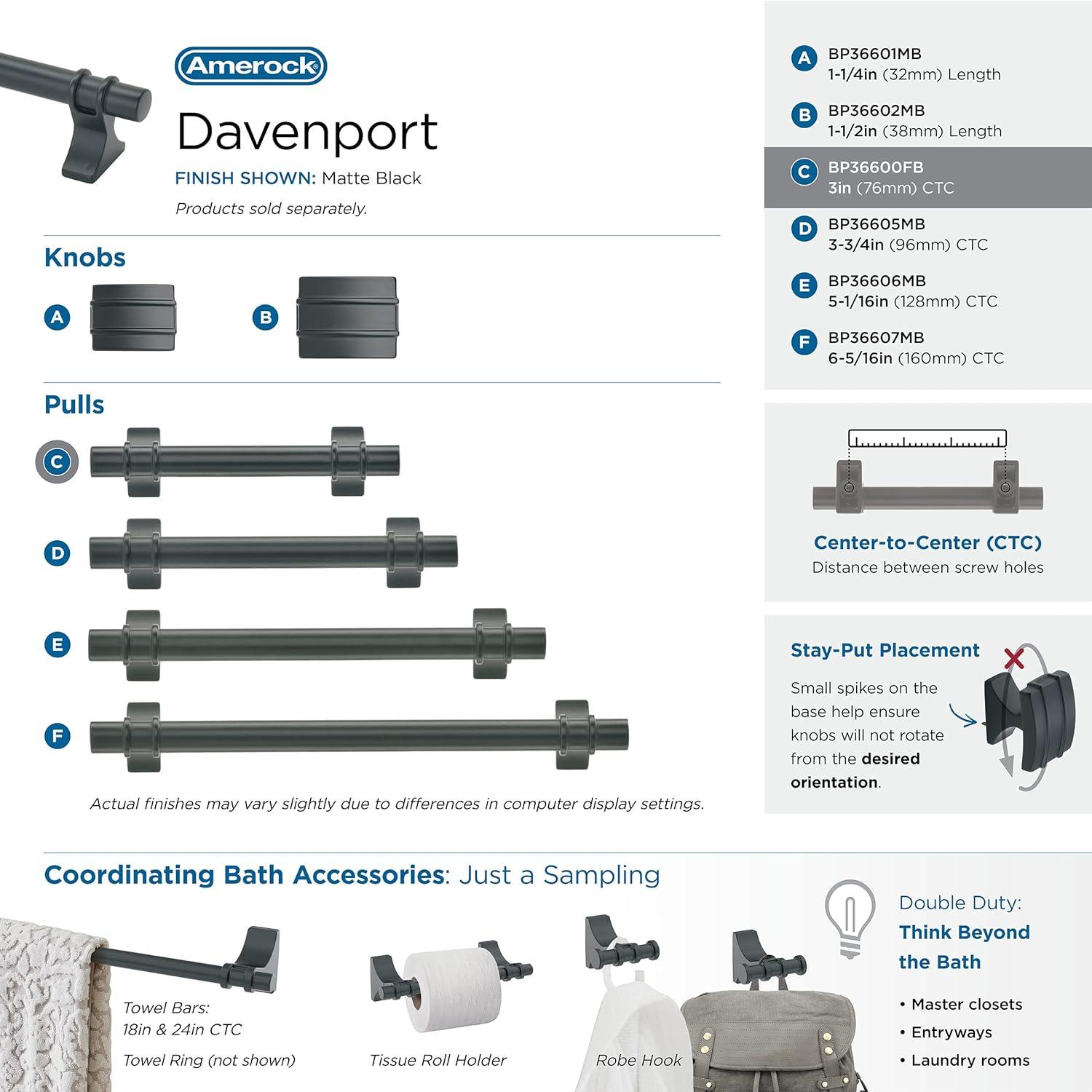 Amerock Davenport Cabinet or Drawer Pull