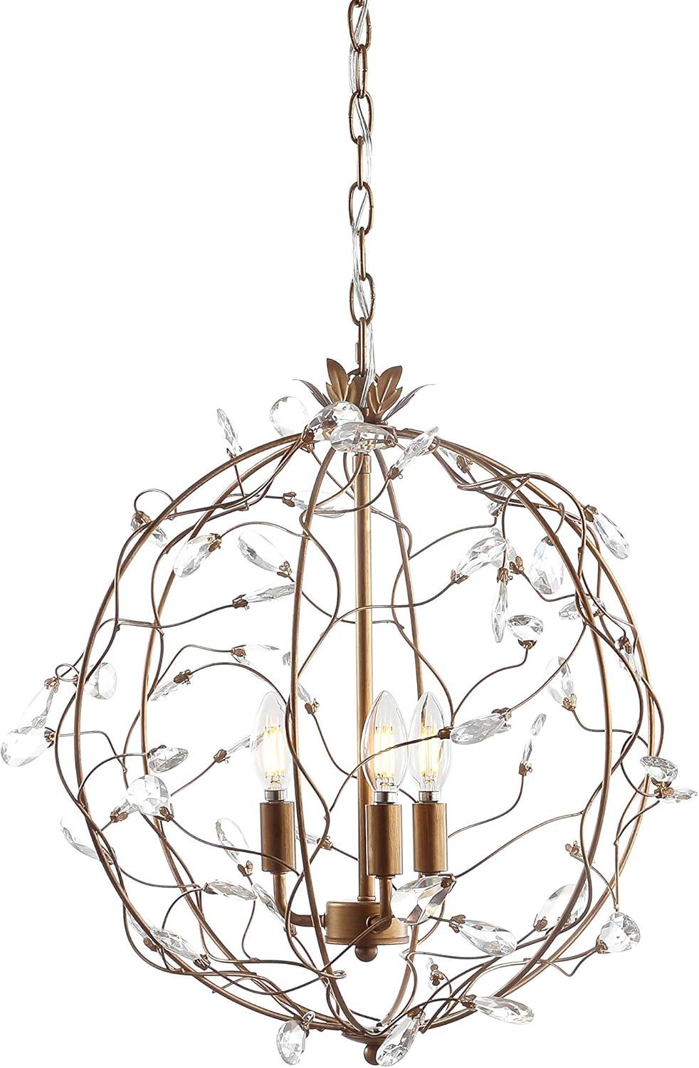 Isabelle 20" Adjustable Antique Gold LED Pendant Light