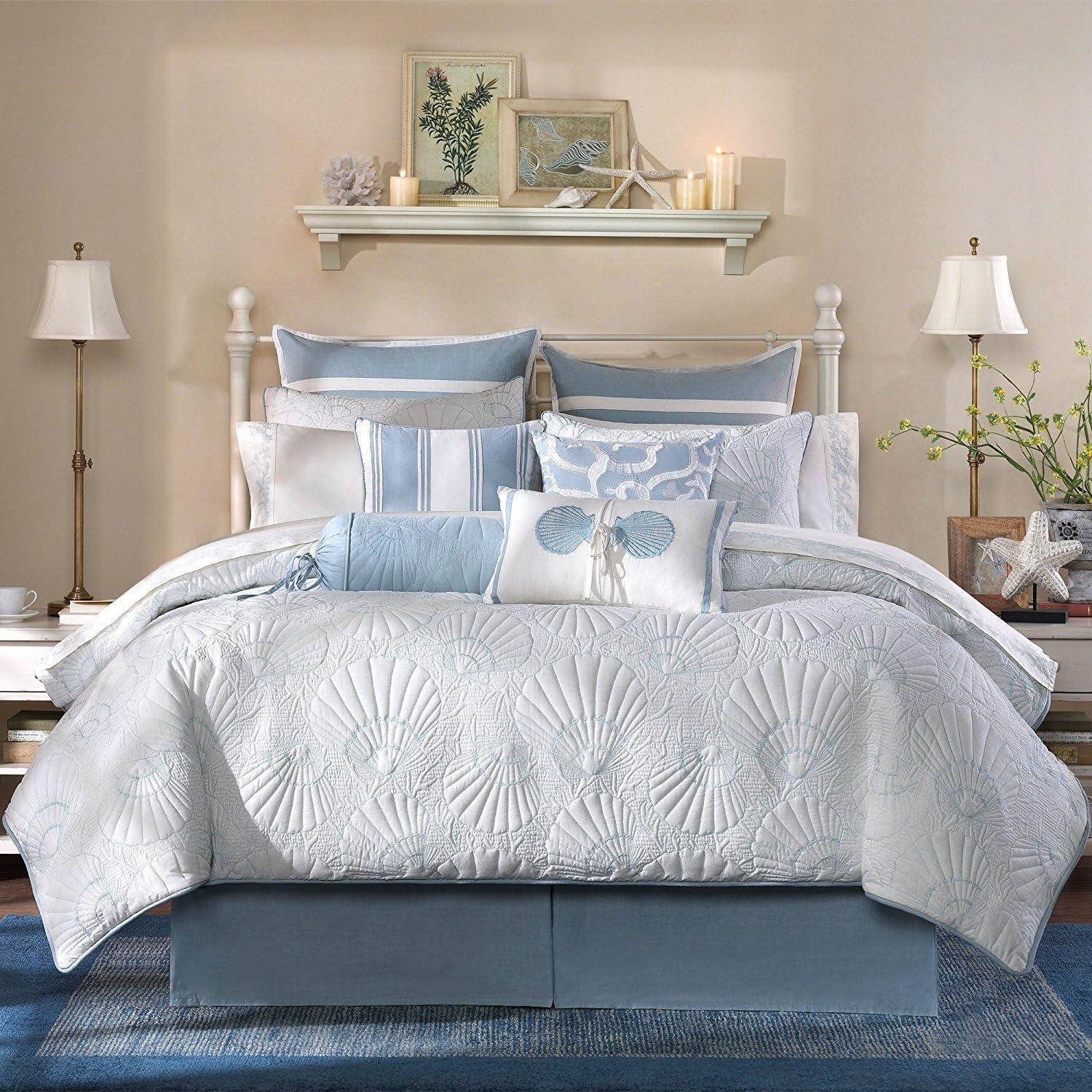 Harbor House Crystal Beach White Cotton Coastal Comforter Set