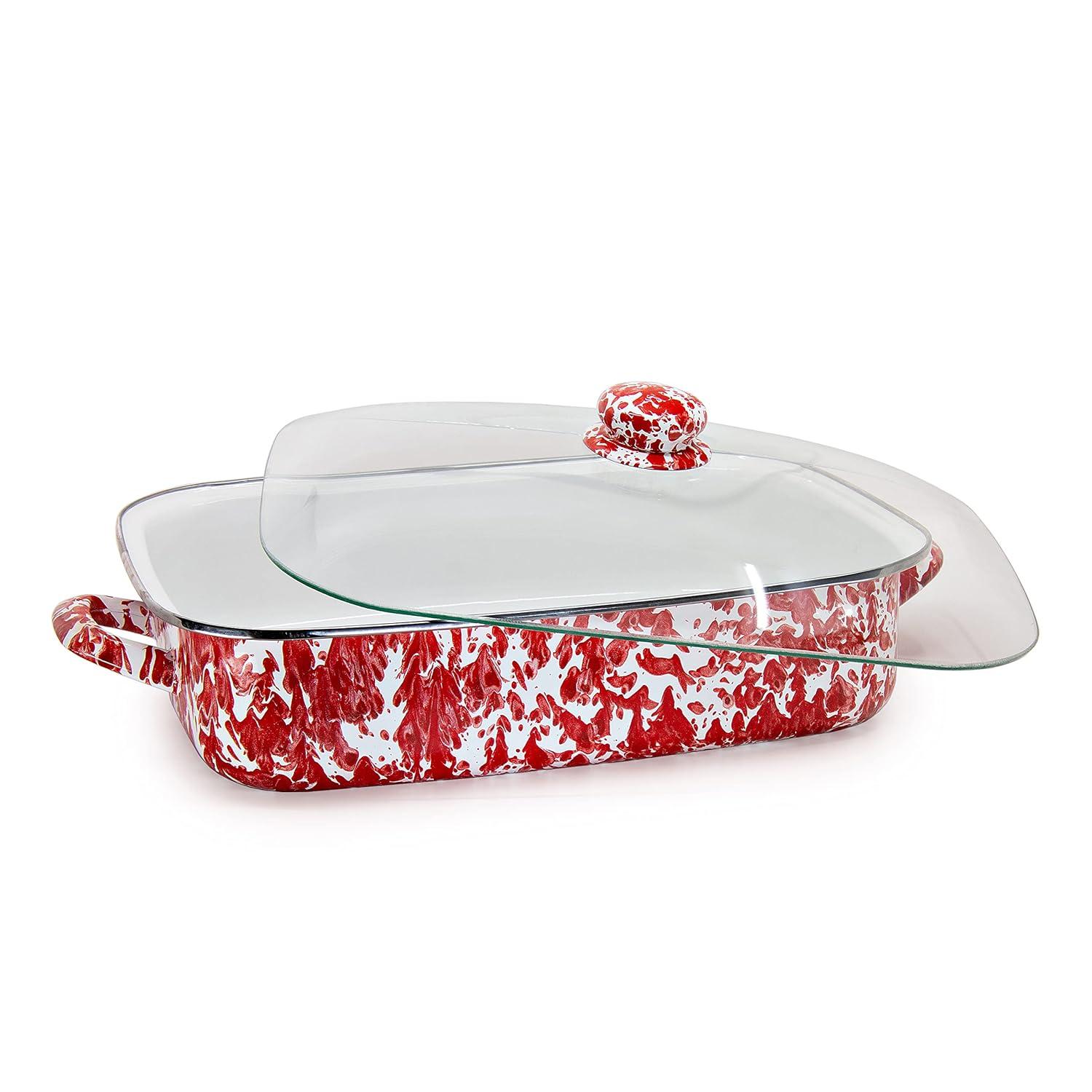 Golden Rabbit Grey Swirl Roasting Pan