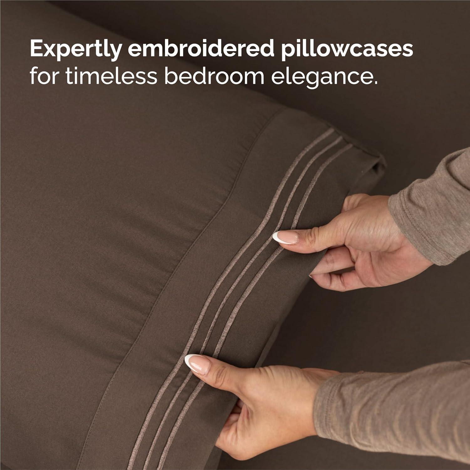 CGK Linens 4 Piece Sheet Set Premium Cooling, Soft & Wrinkle Free Sheet Set