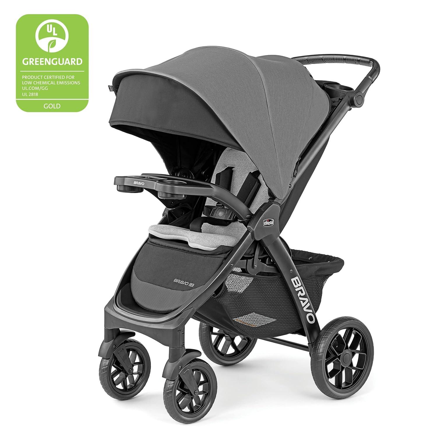 Chicco Bravo LE ClearTex Quick-Fold Stroller - Pewter