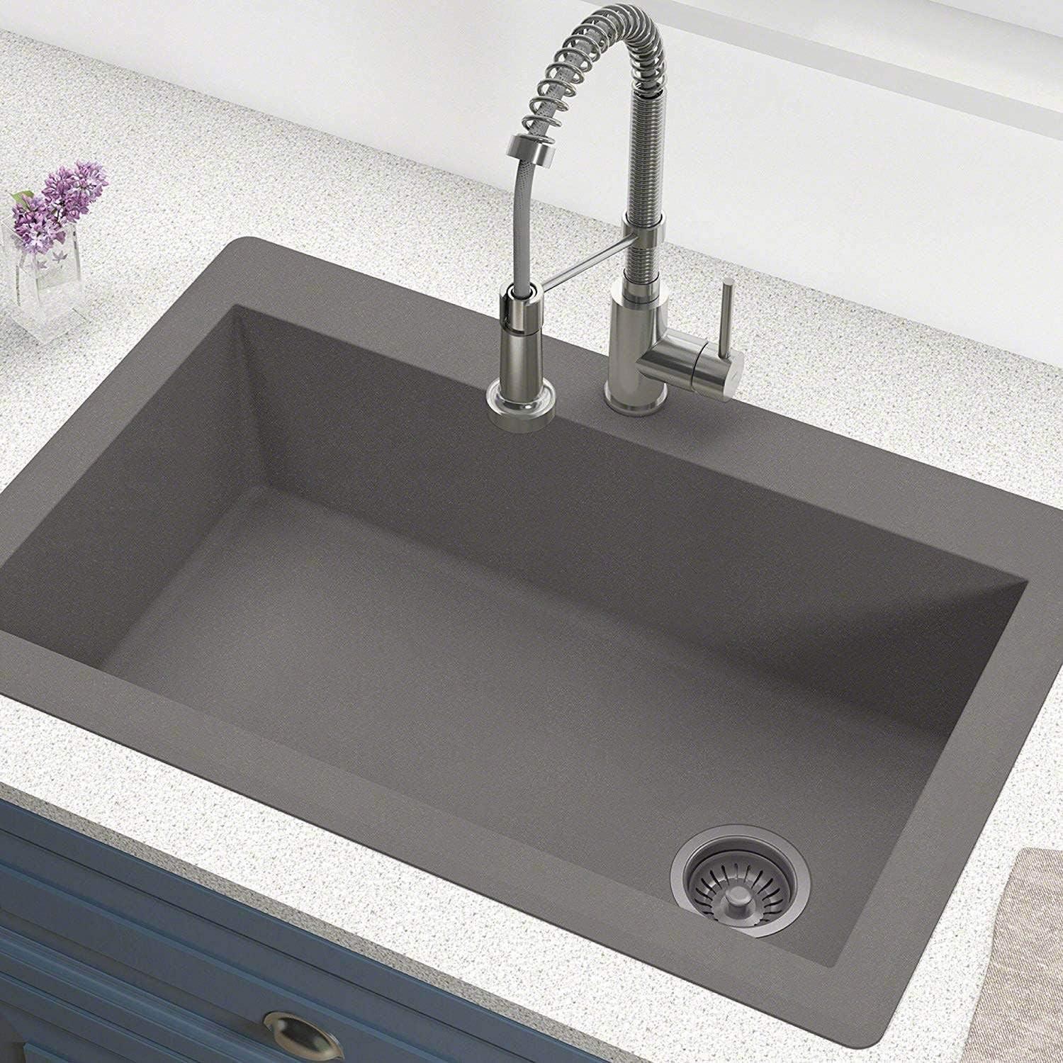 KRAUS Forteza™ 33" L Dual Mount Single Bowl Granite Kitchen Sink