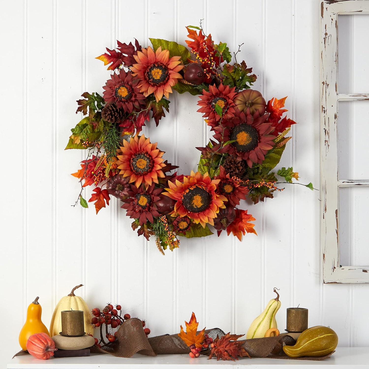 Faux Mixed Assortment 24'' Wreath