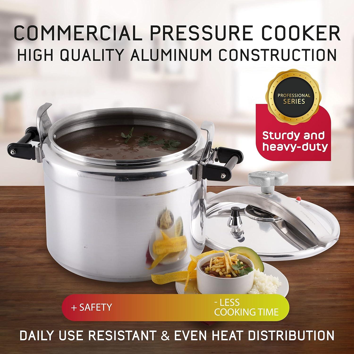 Universal Large Heavy-duty Professional Pressure Cooker, Multiple Safety Systems