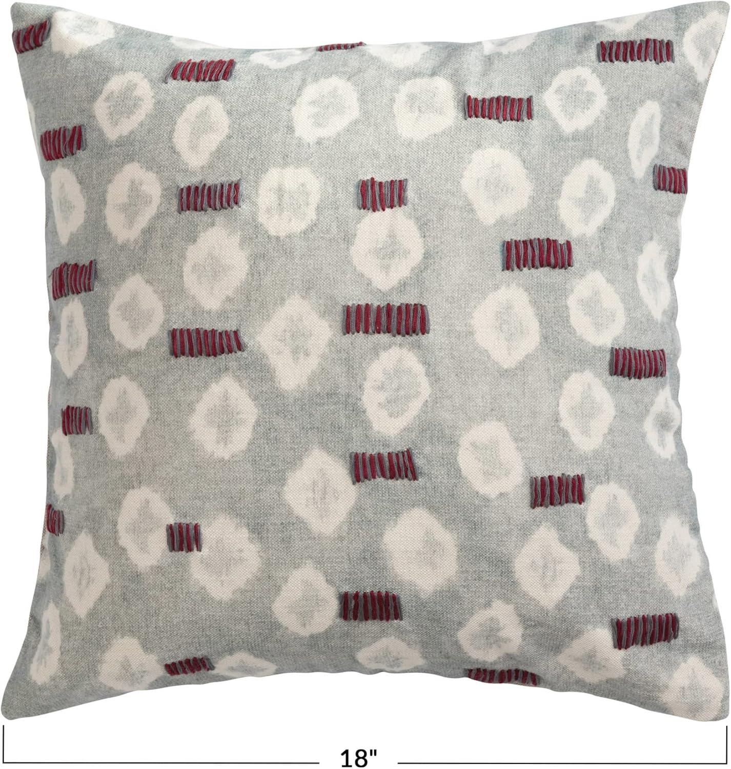 Creative Co-Op Tie Dye Textiles Embroidered Cover Front: 100% Linen, Back: 100% Cotton Pillow Cover