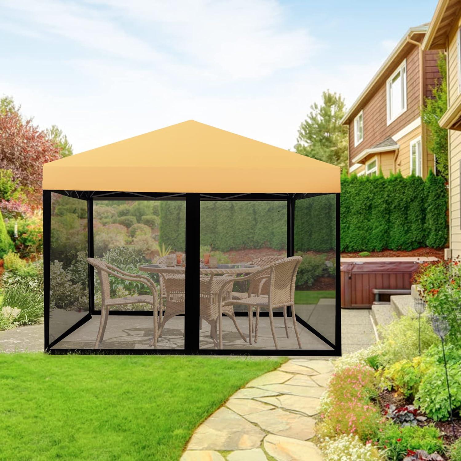 10' x 10' Black Mesh Mosquito Netting for Patio Canopy