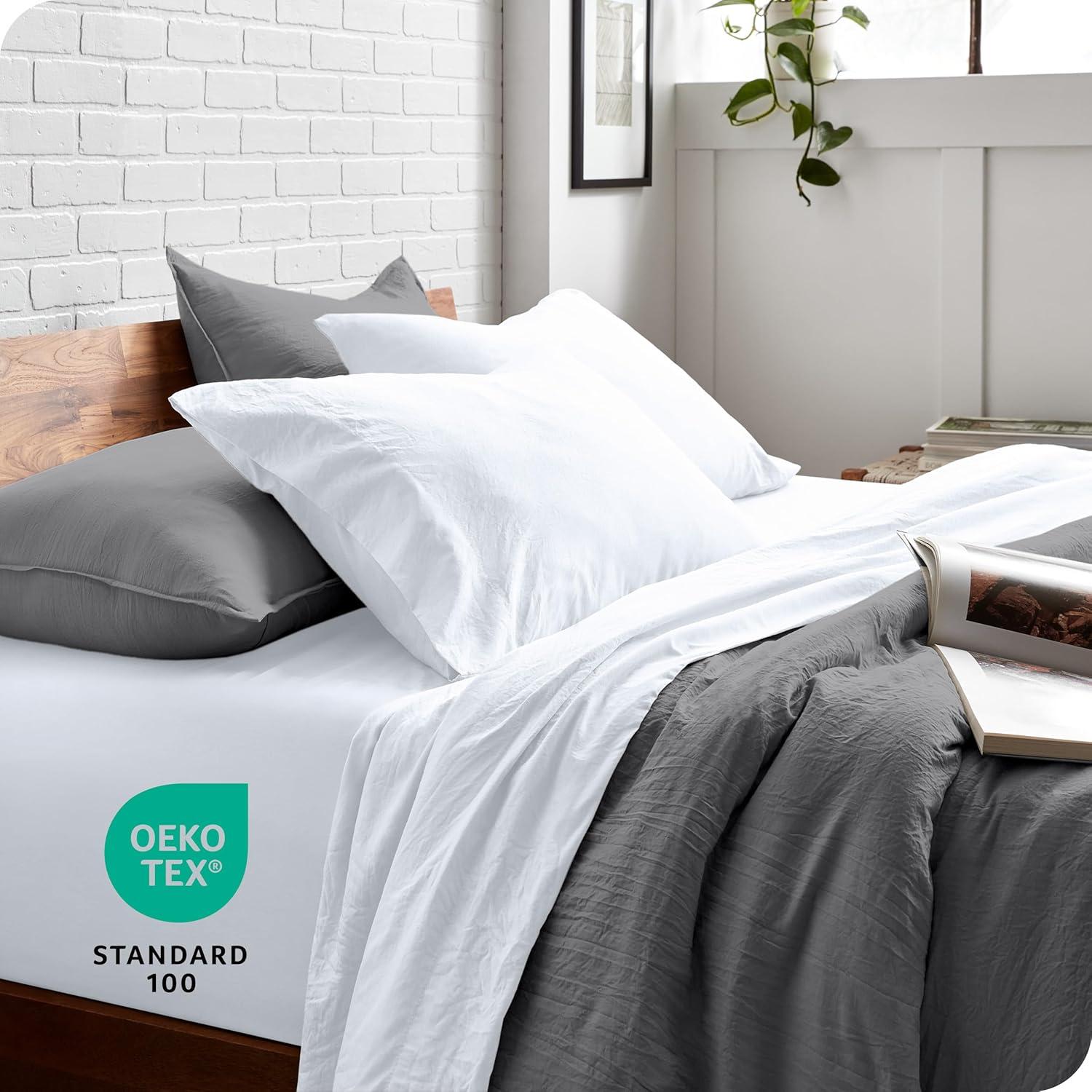 Washed Duvet Cover & Sham Set  – Extra Soft, Easy Care by Bare Home