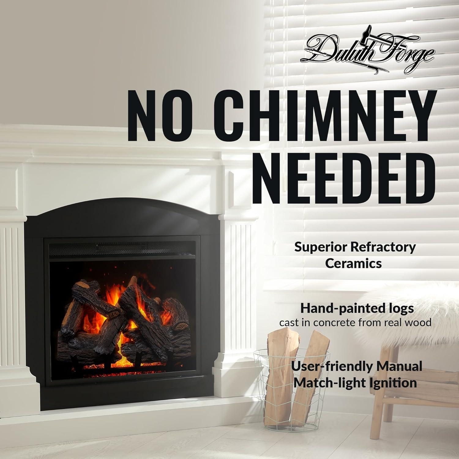 Duluth Forge Duluth Forge Vented Natural Gas Fireplace Log Set