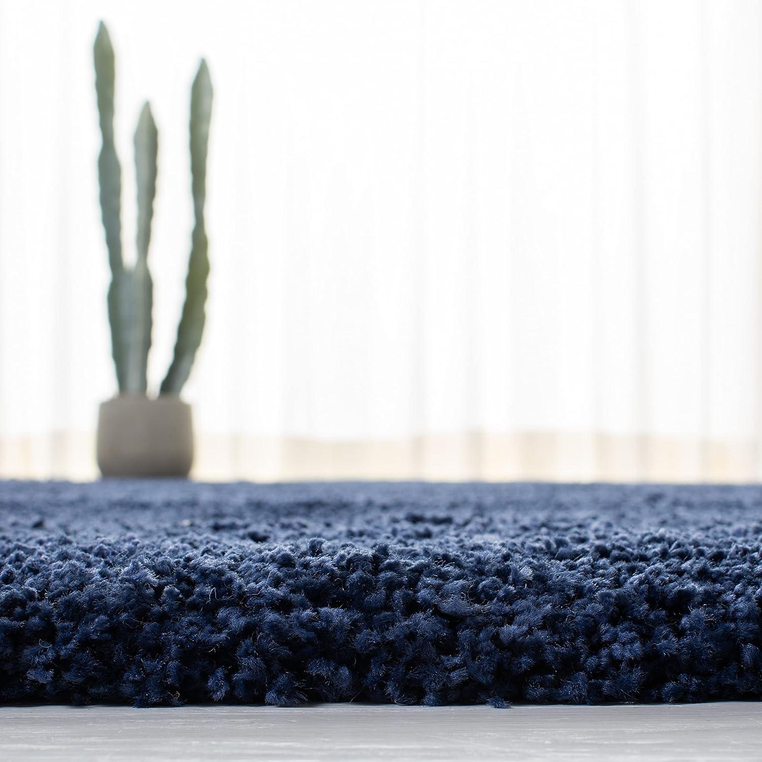Milan Shag SG180 Power Loomed Indoor Area Rug - Navy - 5'1"x8' - Safavieh