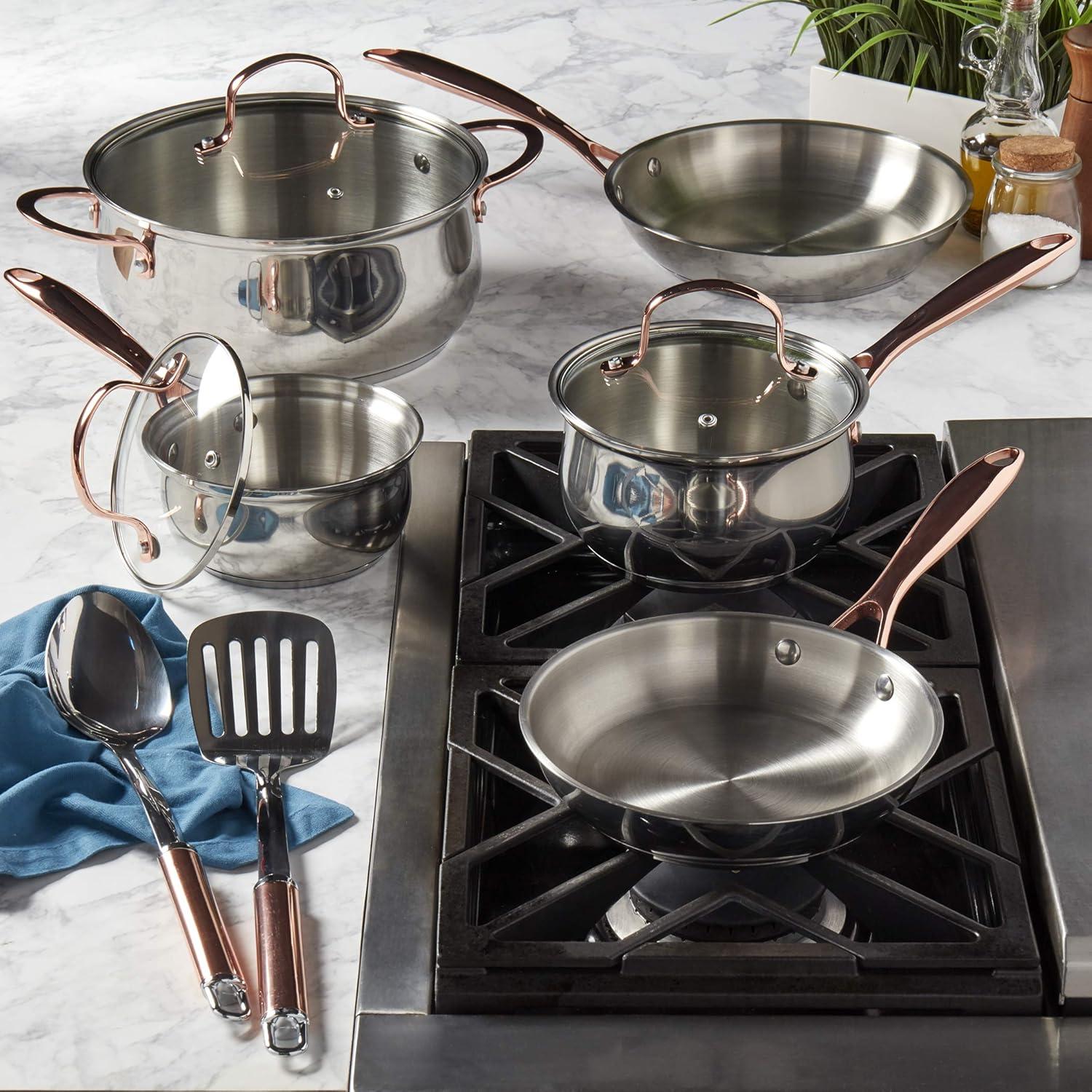 Celebrations 10 - Piece Stainless Steel Cookware Set