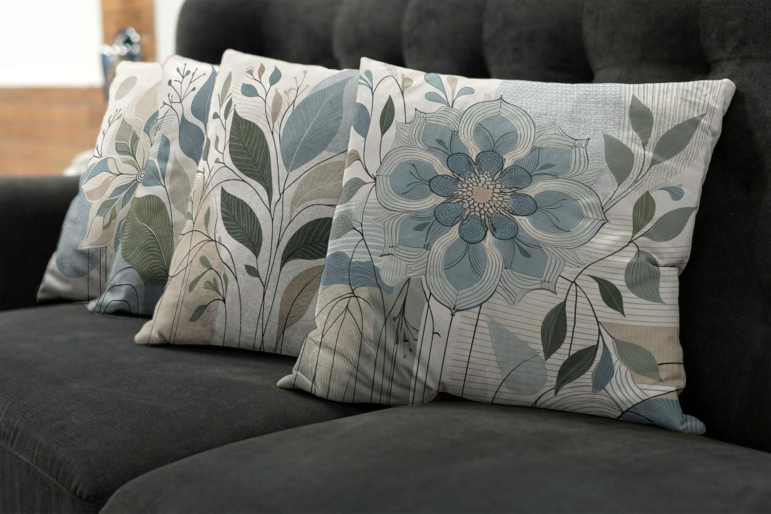 Floral Indoor/Outdoor Pillow Cover (Set of 4)