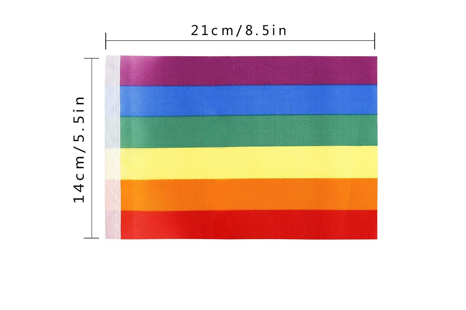 Rainbow Pride Flag,100Feet/76Pcs Rainbow Festival Decoration Pennant Flags Banner,Party Decorations Supplies for Decoration,Rainbow Holiday Decoration.