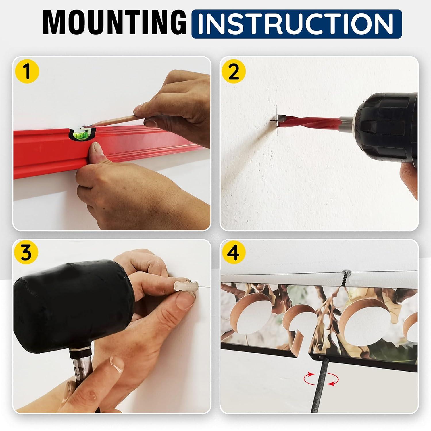 Arlmont & Co. Emberton Manufactured Wood Wall Mounted Fishing Rack