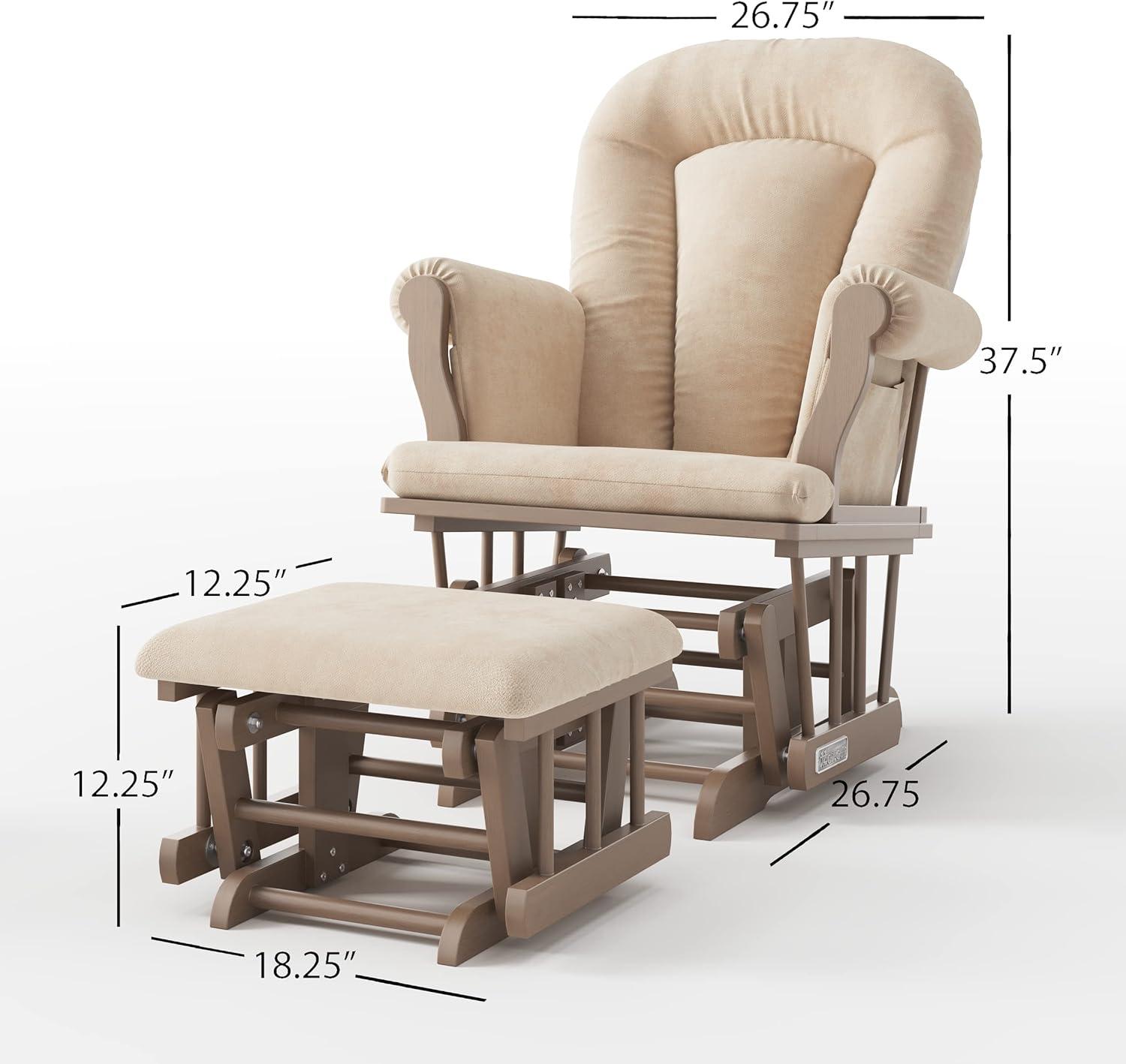 Child Craft Cozy Glider Rocker and Ottoman