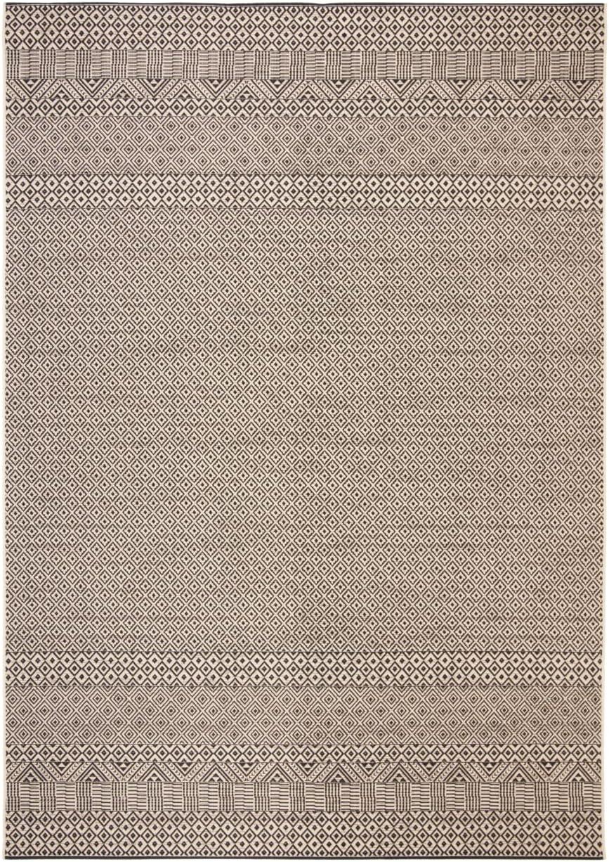 SAFAVIEH Courtyard Naomi Aztec Indoor/Outdoor Area Rug, 9' x 12', Beige/Black