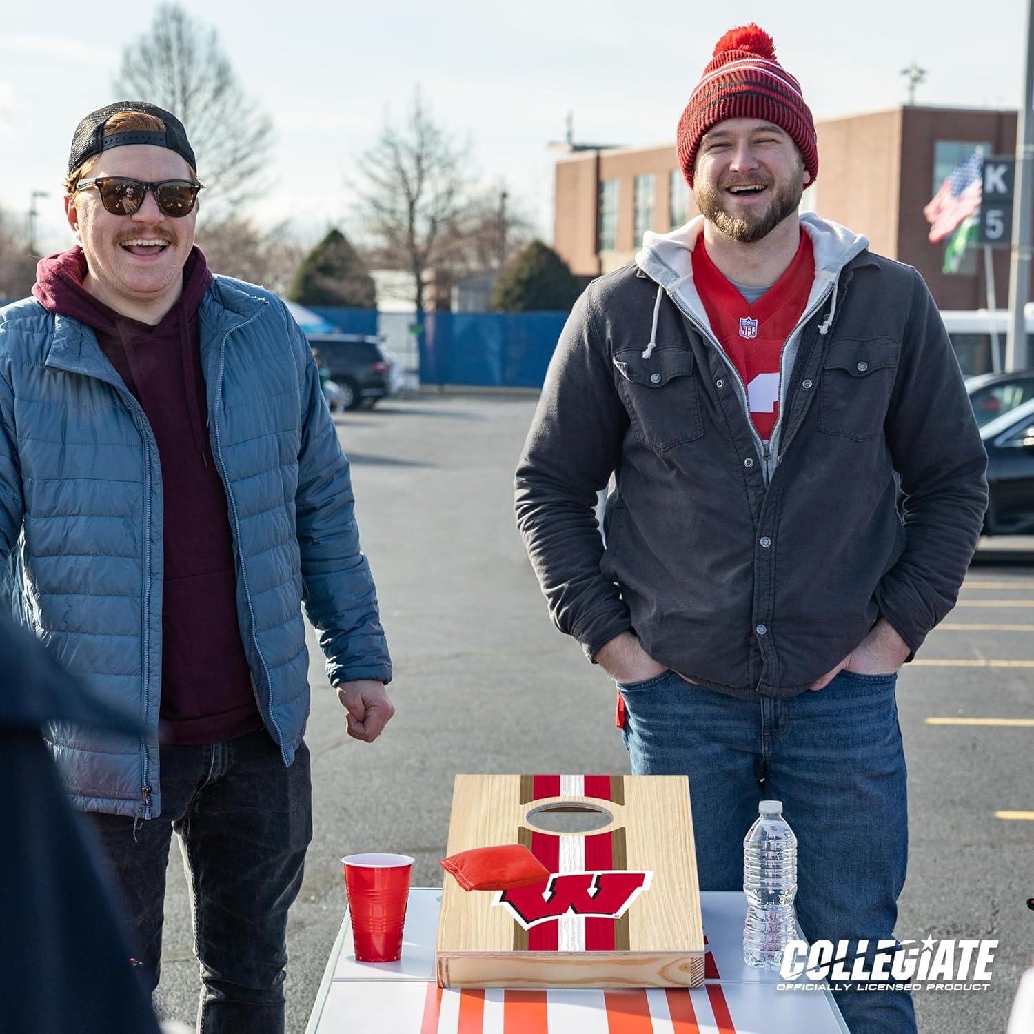 NCAA Wisconsin Badgers 1'x2' Wood Cornhole Set