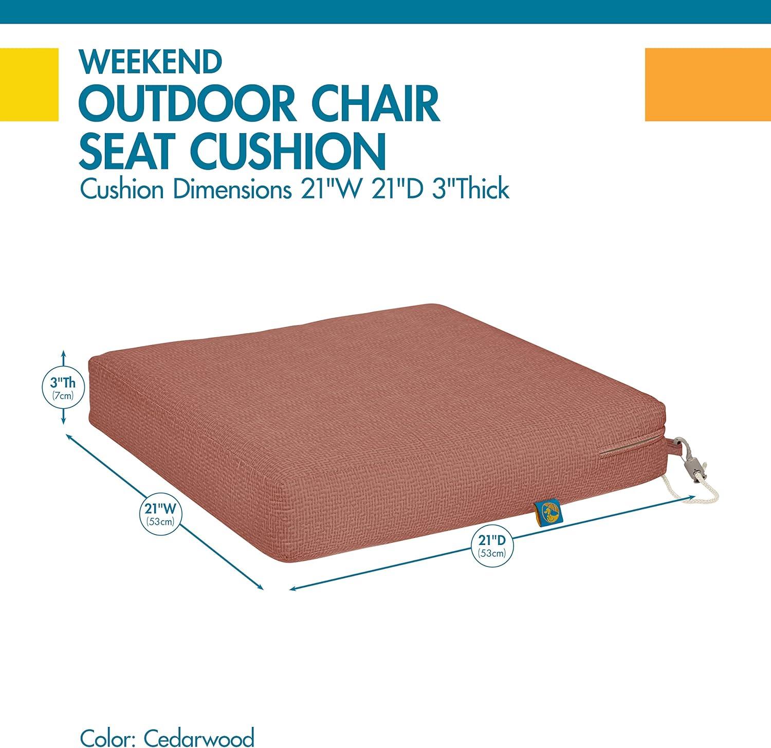 Weekend Outdoor 3'' Dining Chair Seat Cushion