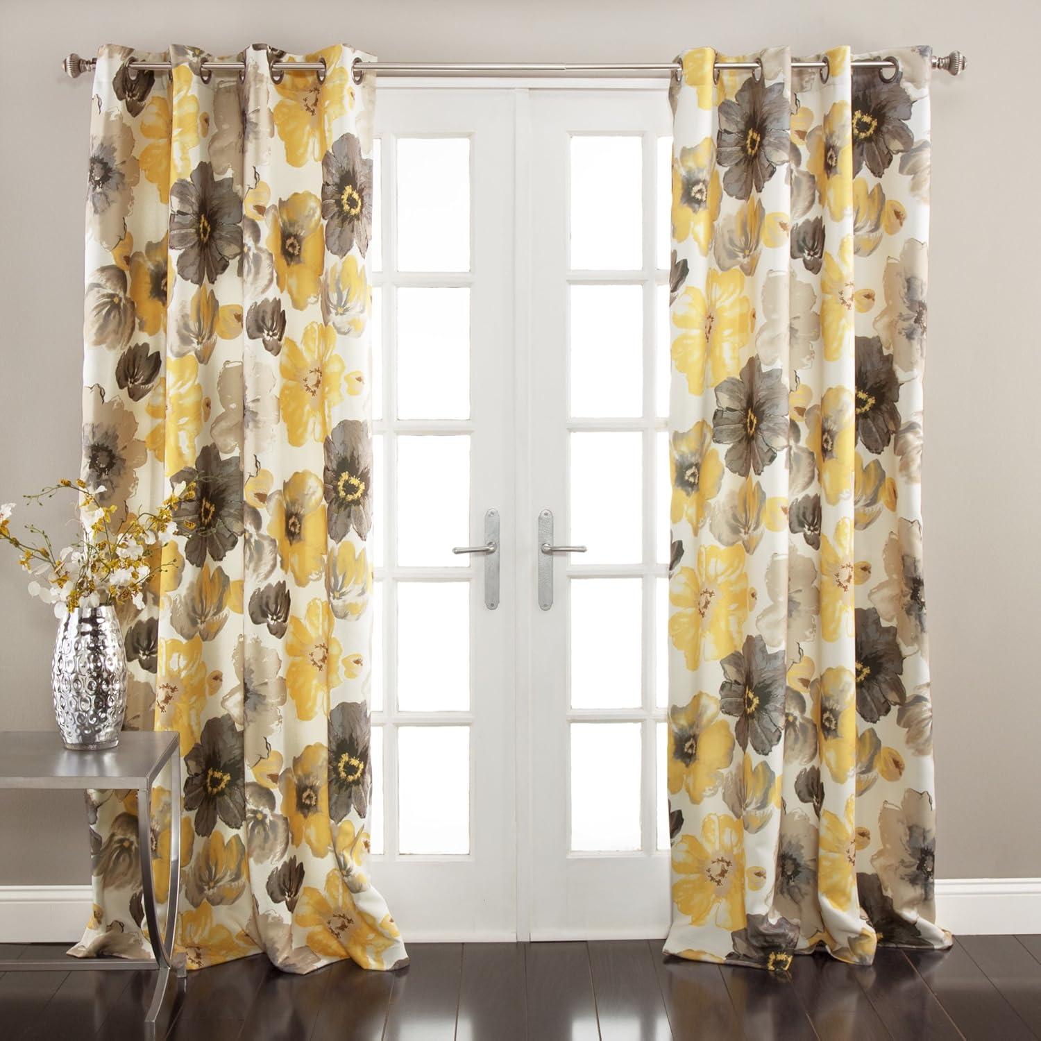 Lush Decor Leah Polyester Room Darkening Curtain Pair (Set of 2)