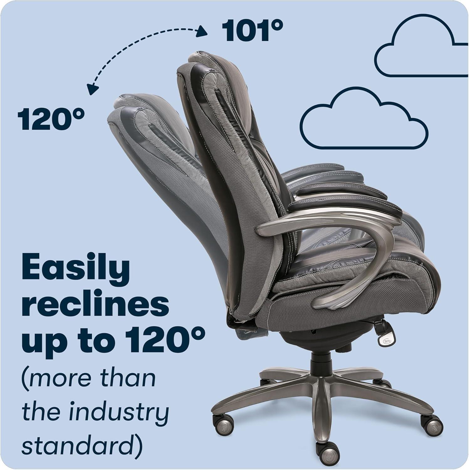 Serta Baxter Big and Tall Smart Layers Executive Office Chair with Layered Body Pillows