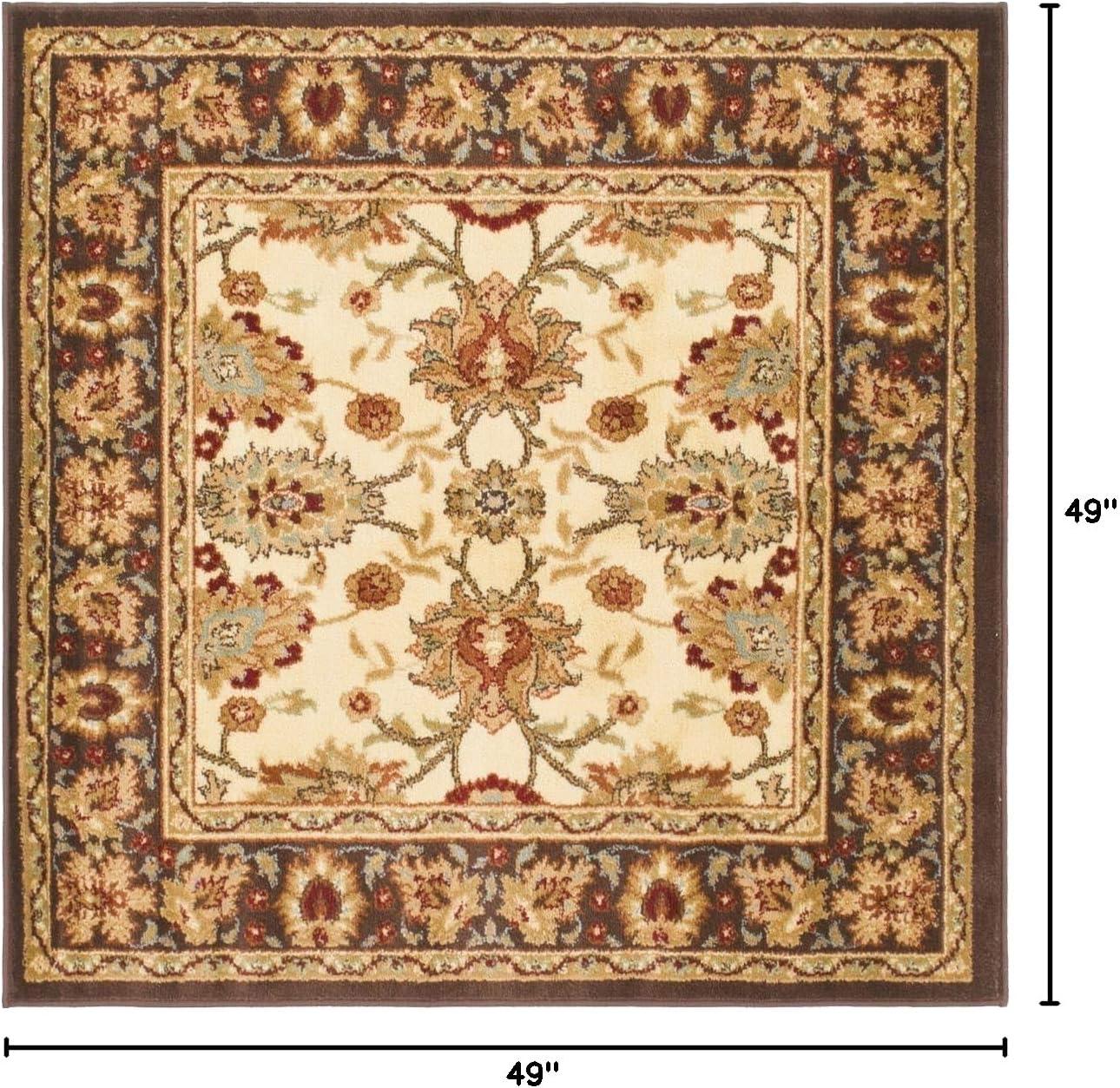 Unique Loom 4' 1 x 4' 1 Square Cream Voyage Springfield Area Rug