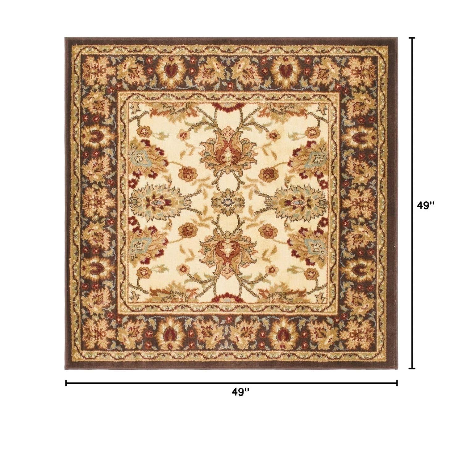 Unique Loom 4' 1 x 4' 1 Square Cream Voyage Springfield Area Rug